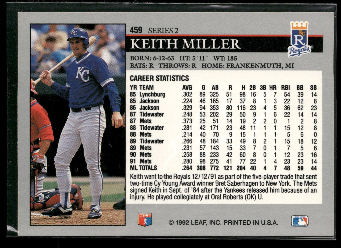 1992 Leaf #459 Keith Miller