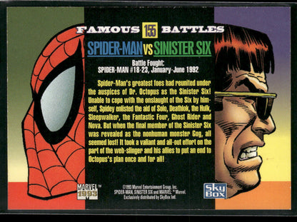 1993 SkyBox Marvel Universe #155 Spider-Man / Sinister Six