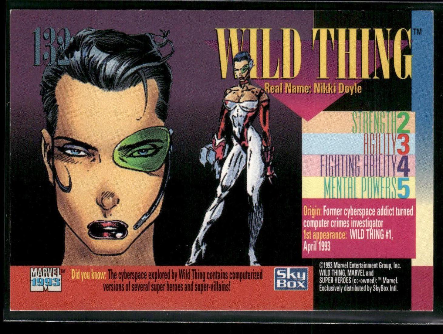 1993 SkyBox Marvel Universe #132 Wild Thing