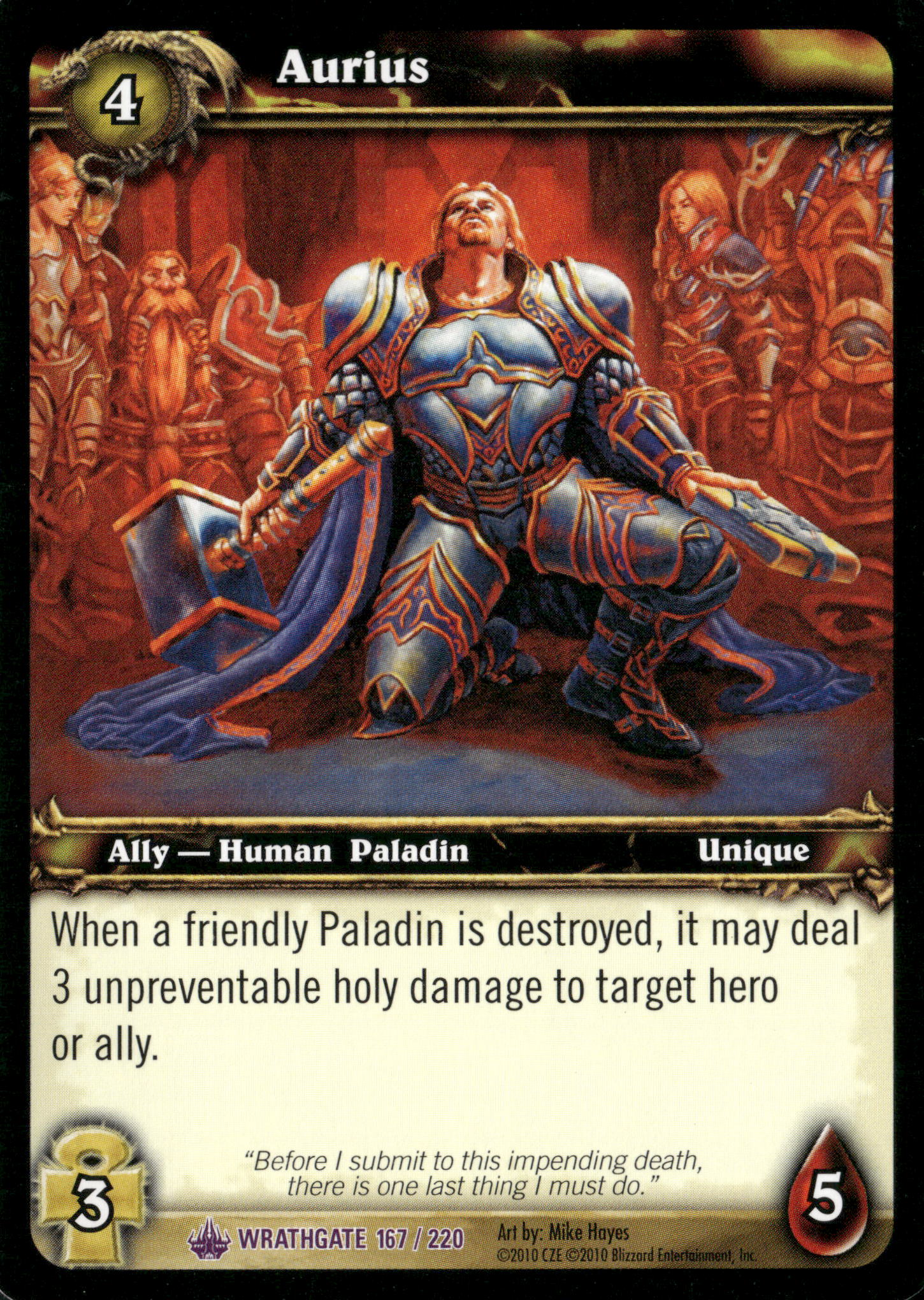 Wrathgate #167 Aurius