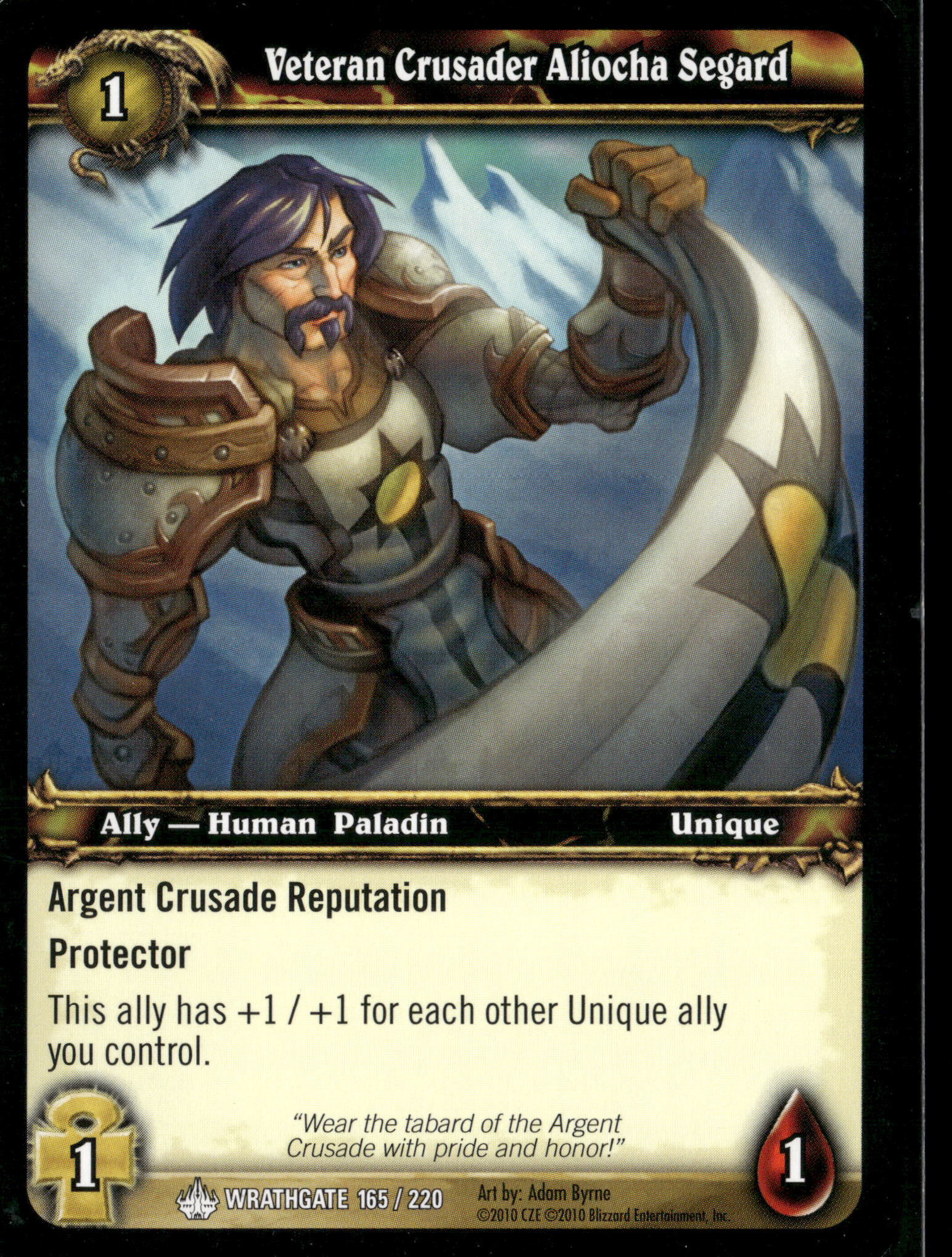 Wrathgate #165 Veteran Crusader Aliocha Segard