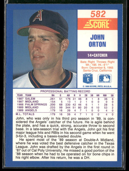1990 Score #582 John Orton