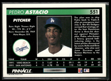 1992 Pinnacle #551 Pedro Astacio