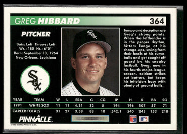 1992 Pinnacle #364 Greg Hibbard