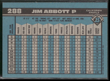 1990 Bowman #288 Jim Abbott