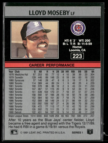 1991 Leaf #223 Lloyd Moseby
