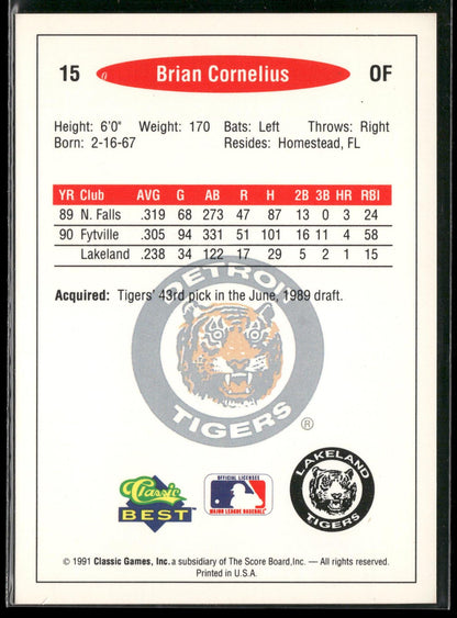 1991 Classic Best #15 Brian Cornelius