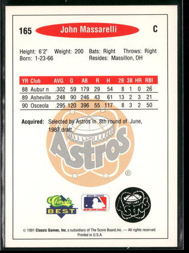 1991 Classic Best #165 John Massarelli