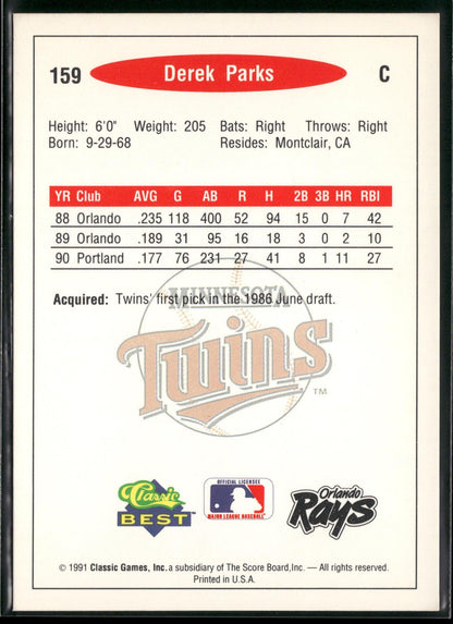 1991 Classic Best #159 Derek Parks